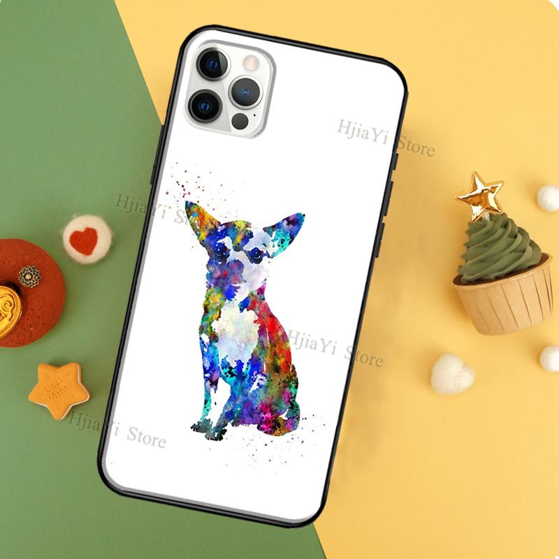 Chihuahua Face Floral Dog Case For Apple iPhone 13 12 Mini 11 14 Pro Max XS X XR 6S 7 8 Plus 5S SE 2020 Phone Cover