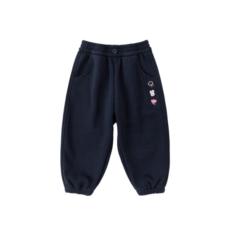 Toddler Girls' Winter Thickened Casual Pants
