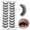 10 Pairs Eyelashes Natural Long 3D Mink Lashes Fluffy Volume Mink False Eyelashes Cruelty Free Wispy Lashes Makeup