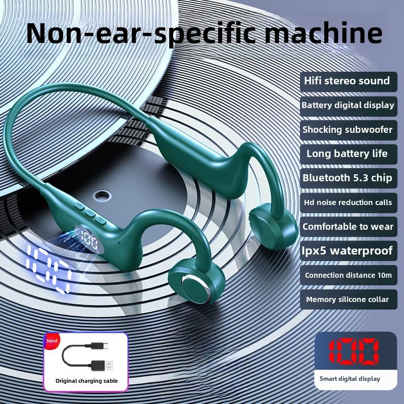 Bluetooth-ørepropp Ingen ørebevegelse Luftledning Stereo Plug-in Kort Dobbeltkanalsørepropp Universell