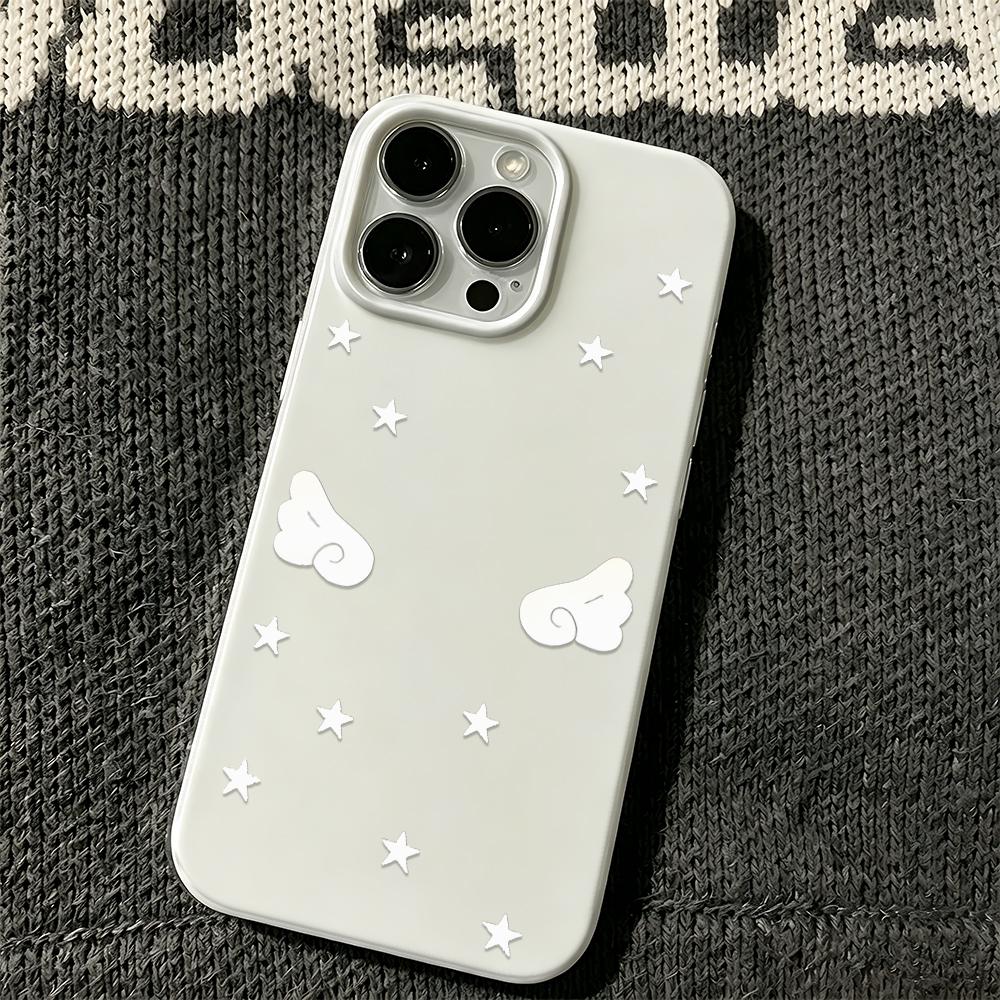 Little Angel Wings Phone Case For Iphone 11 12 13 14 Plus 15 16 17 Pro Max 17Air Phone Cover Non-Yellowing Coque Funda