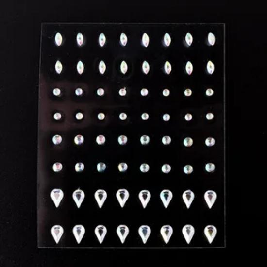 Color Acrylic Rhinestones Sticker for Eyes DIY Party Face Forehead Eyse Makeup Crystal Self-adhesive Tattoo Sticker Nail Sticker