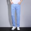 Blugi bărbătești de vară din mătase de gheață, respirabili, elastici, casual, din lyocell, largi, drepți, subțiri, la modă, pantaloni bărbătești