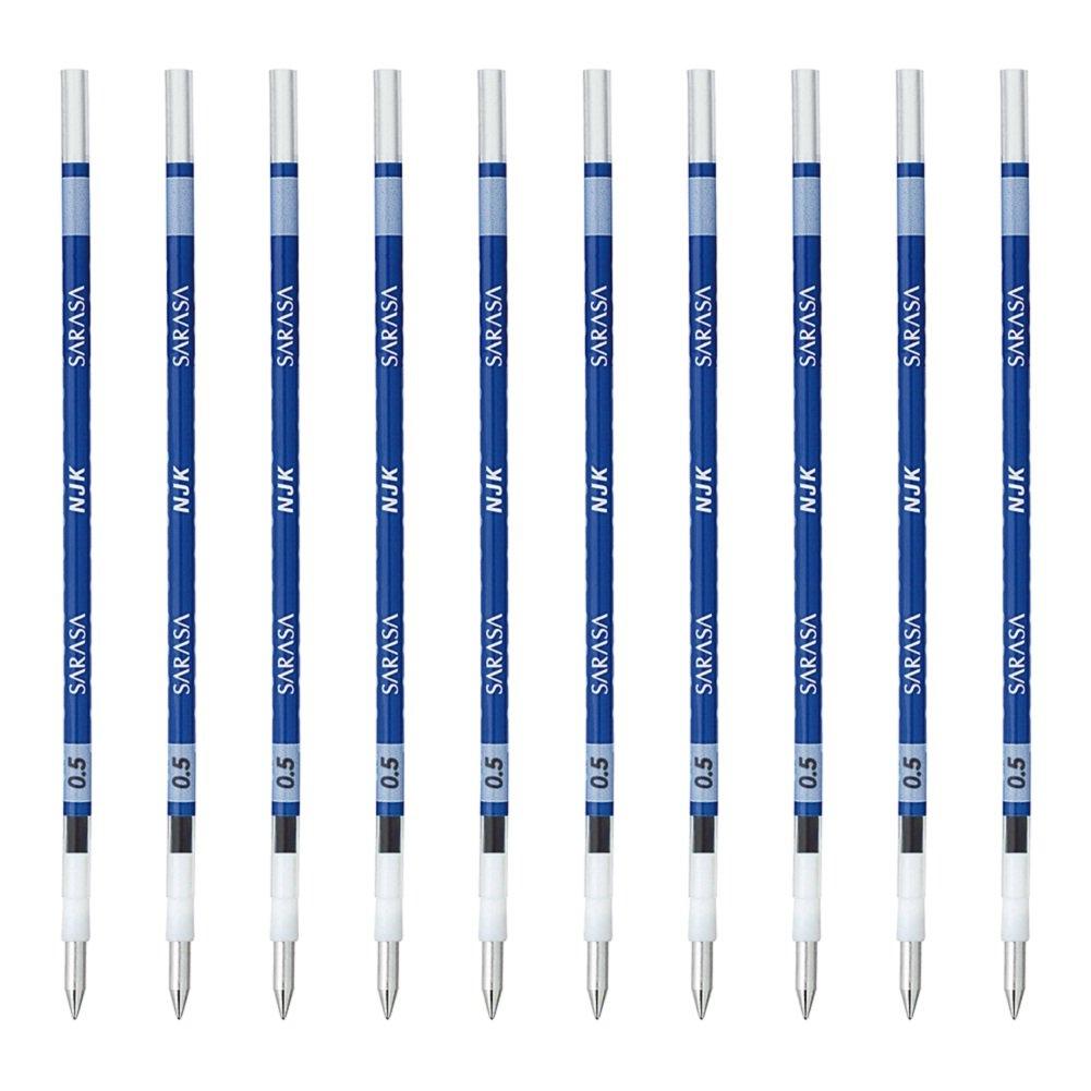 Zebra Ballpoint Pen Prefill Sarasa BRNJK5BL Refills, NJK-0.5, Blue, 10-Pack,
