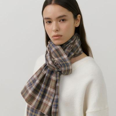 BB’DE SOLI’DE Dual Check Scarf (2colors)