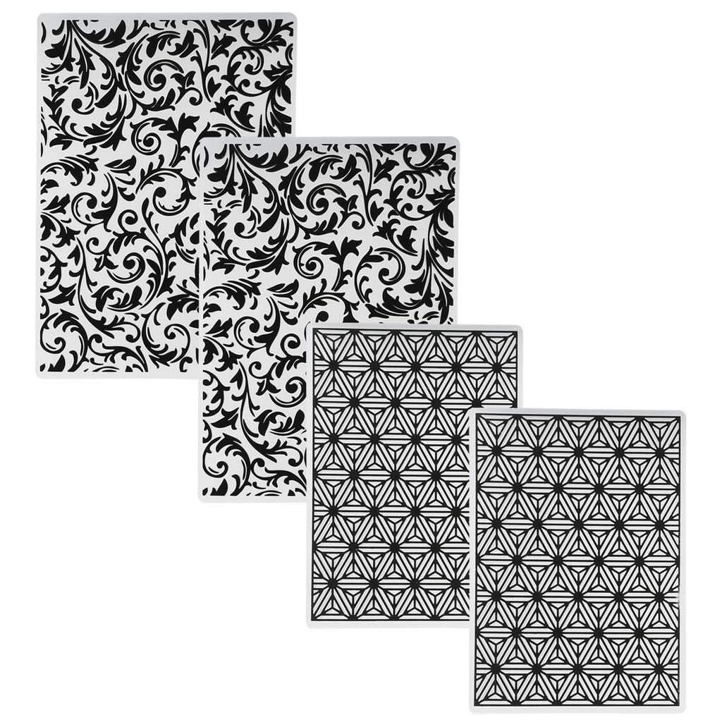 4PCS Plastic Embossing Folders Template  Card Making Scrapbooking Paper Tools