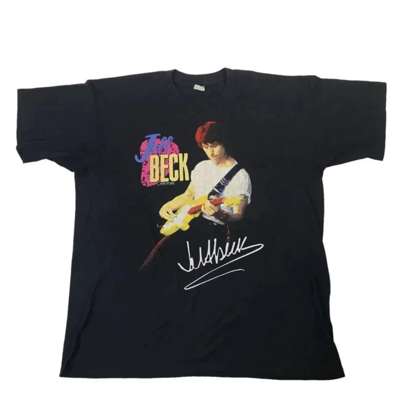 Men s and Women s T-shirts Jeff Beck Guitar Shop Signed Black All size S to 5XL T-Shirt XXXL