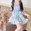 Vintage Harajuku Lolita Style Mini Skirt Women Kawaii Polka Dot Bow Lace Cake Pink Skirt Gothic Cute Sweet Schoolgirl Y2k Skirts