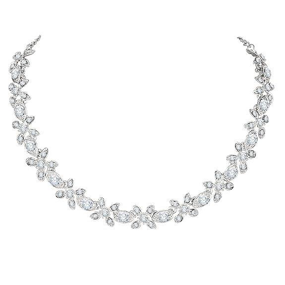 Diamond/White Stones Necklace Jewellery Set - Designer Collection for Weddings, Parties, and Festivals
