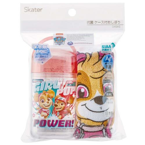 Skater Wet Towel Set with Case, Kids', Made In Japan, Paw Patrol Girl Pup, OA5AG-A
