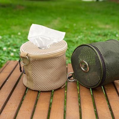 Toilettenpapier-Aufbewahrungstasche mit Reißverschluss, Oxford-Stoff, für Outdoor-Reisen, Servietten-Taschentuch-Halter, Netztasche, Camping-Zubehör