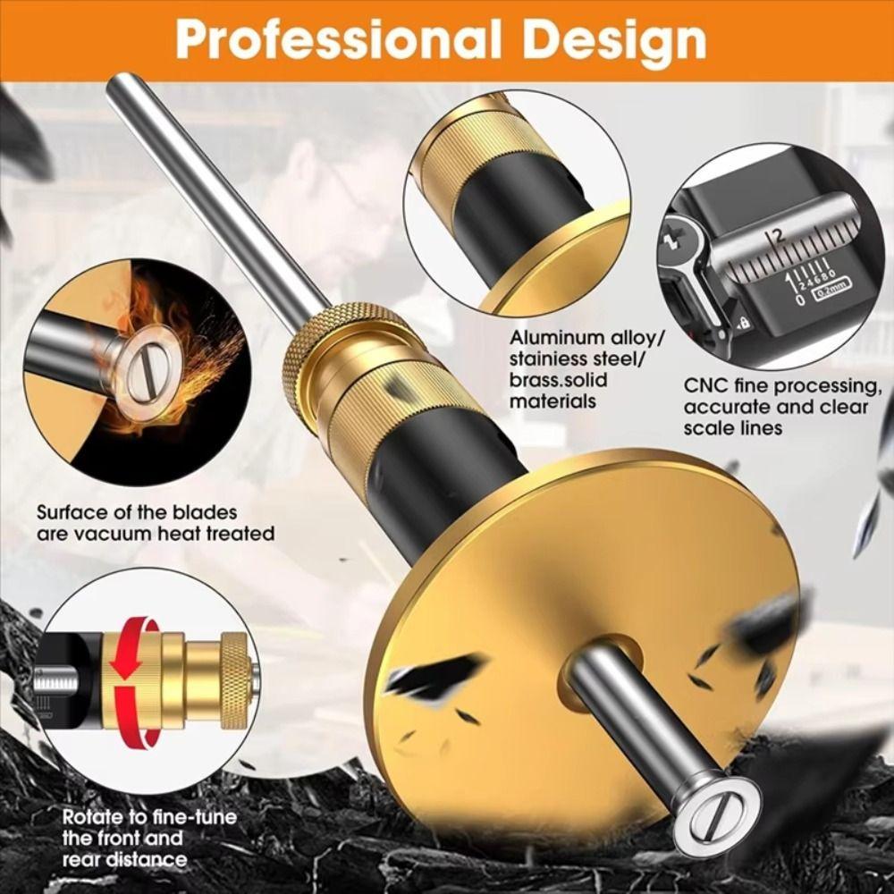 0-12Cm Wheel Marking Gauge Cemented Carbide Wheel Scribe Tool  For Parallel Lines Dovetail Joints