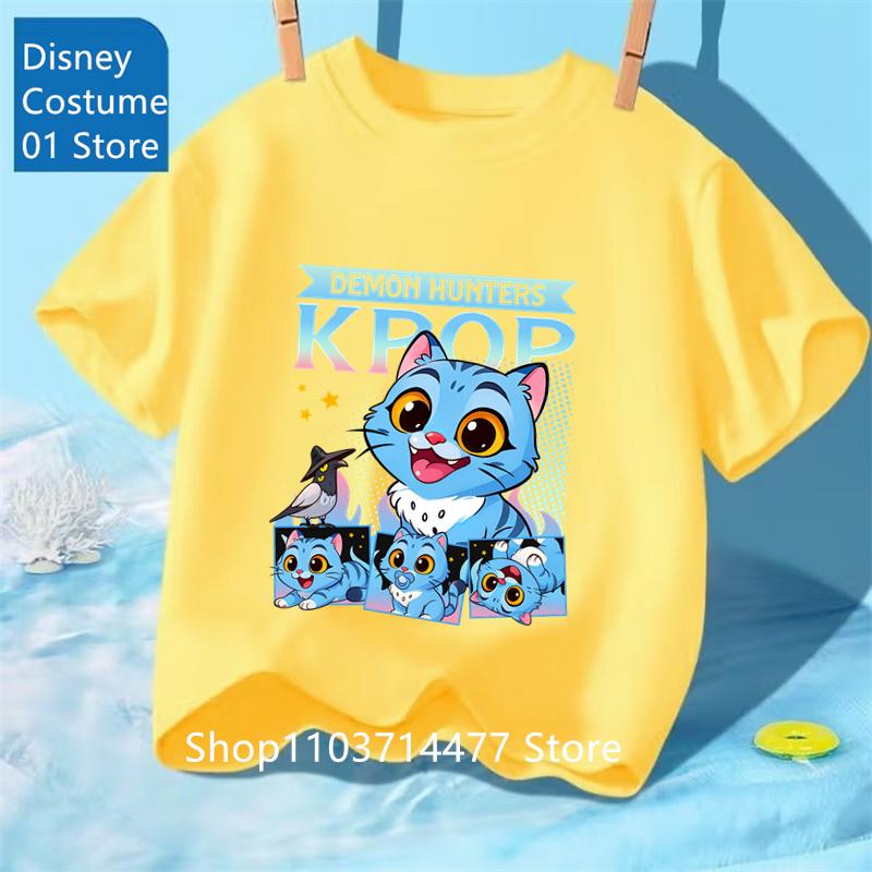 2025 Kids T-shirt K-Pop Demon Hunters Tiger Shirt Fans Gift Toddler Girl Boy Demon Hunters Tiger
