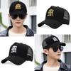 Lässige Mesh-Sommer-Baseballkappe Hip-Hop-Buchstaben-Sportkappe Verstellbare Atmungsaktive Trucker-Kappe Outdoor