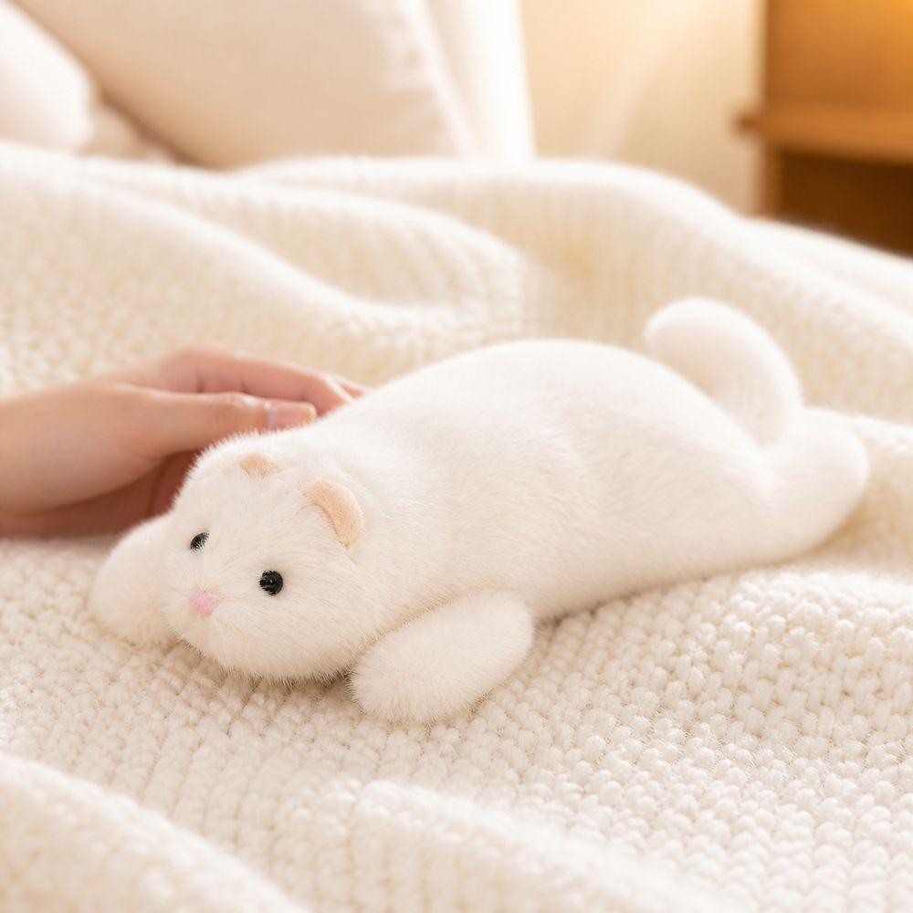 Soft Plush Stuffed Ferret Toy Cute Expression Plush Animal Pillow Ferret Plush Pillow  Long Body