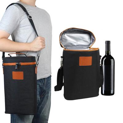 Insulated Wine Bag 2 Bottle Wine Carrier Leakproof Wine Cooler Bag Thermal