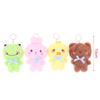 1PC Cartoon Plush Animal Keychain Mini 4 Animal Little Bear Rabbit Frog Chicken Stuffed Plush Toy Decorate