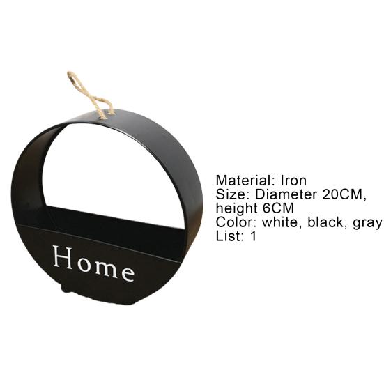 Vaso de parede suspenso autônomo montado na parede 3 cores metal redondo vaso de parede para casa