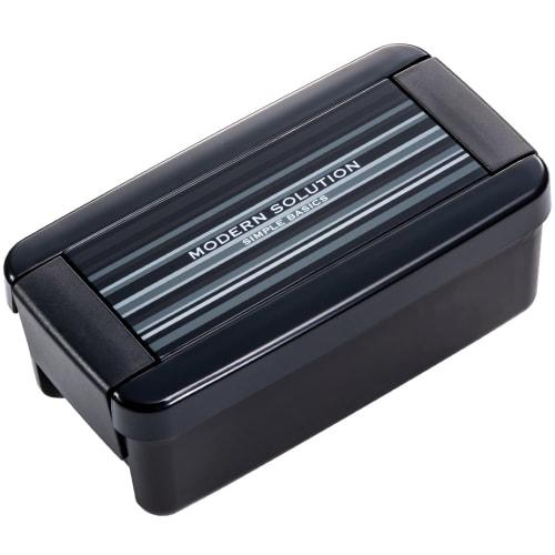 Iwasaki Industries Bento Box, 1 Tier, 520ml, Black, Easy Care
