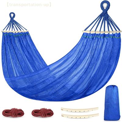 Outdoor Portable Camping Swing Ice Silk Hammock Sturdy Thickened Nylon Mesh Hammock Breathable Garden Hanging Swing