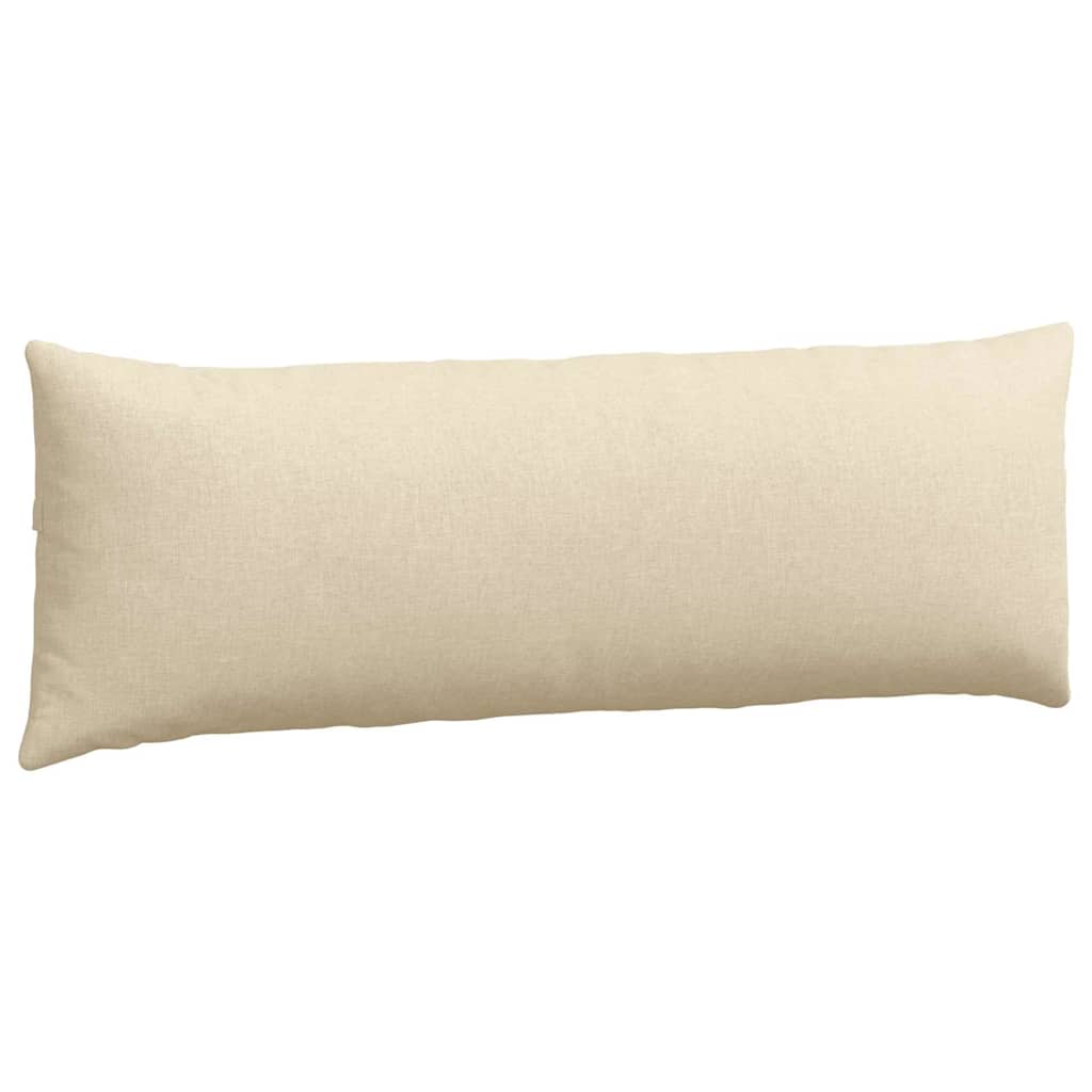 Sofa Cushions 2 pcs Cream 120 x 40 cm Fabric