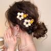 Cute plush flower hairpin girl heart clip super fairy bangs clip forehead hairpin travel hairpin headgear