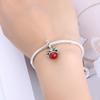 Kupfer Weihnachtsfeier Roter Weihnachtsglocken Anhänger Perlen Passend für Charm Armband Anhänger Frauen DIY Feiner Schmuck Party Geschenk