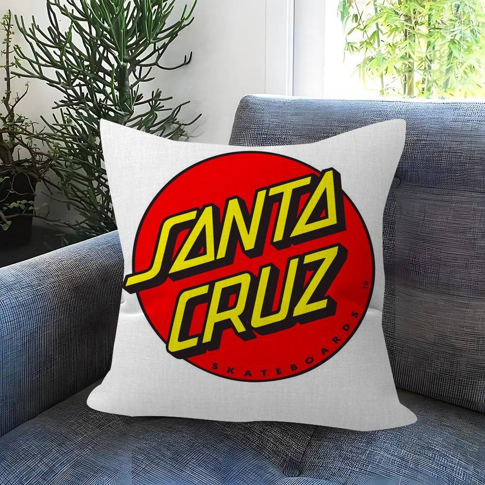 Fashion Skateboard Brand Santa Cruz Pillow Gifts Home Office Furnishings Bedroom Sofa Car Cushion Cover Case 45x45cm