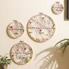 4 Hanging Knitted Flower Wall Decoration Handmade Boho Wall Baskets for Room