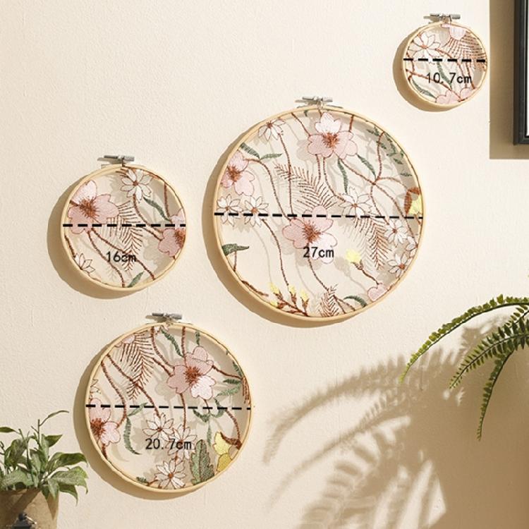4 Hanging Knitted Flower Wall Decoration Handmade Boho Wall Baskets for Room
