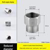 Four-Way Stainless Steel Inner and Outer Thread Elbow Reducer for Water Pipes