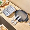  Portable Lunch Food Container Students Kids 304 Stainless Steel 304 Stainless Steel Sealed Divided Bento Lunch Box