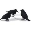 1pc/3pcs/4pcs Realistic Crow Outdoor Table Decoration,Black Artificial Feathered Raven,Indoor Halloween Decorative Crow Ornament
