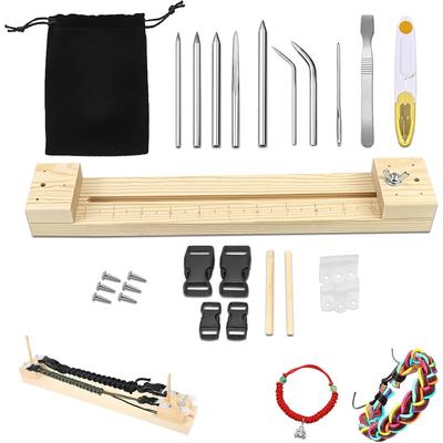 Paracord Jig DIY Houten Armband Maker Polsband Brei Gereedschap Sets Verstelbare Lengte Houten Parachutekoord Vlechten Maken Gereedschappen