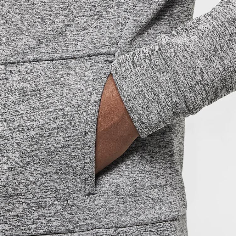Nike Therma-FIT Multi Repel Hooded Pullover Water-Resistant Warm Fleece Long Sleeve Kids Tops Light-Smoke-Grey HF4414-010