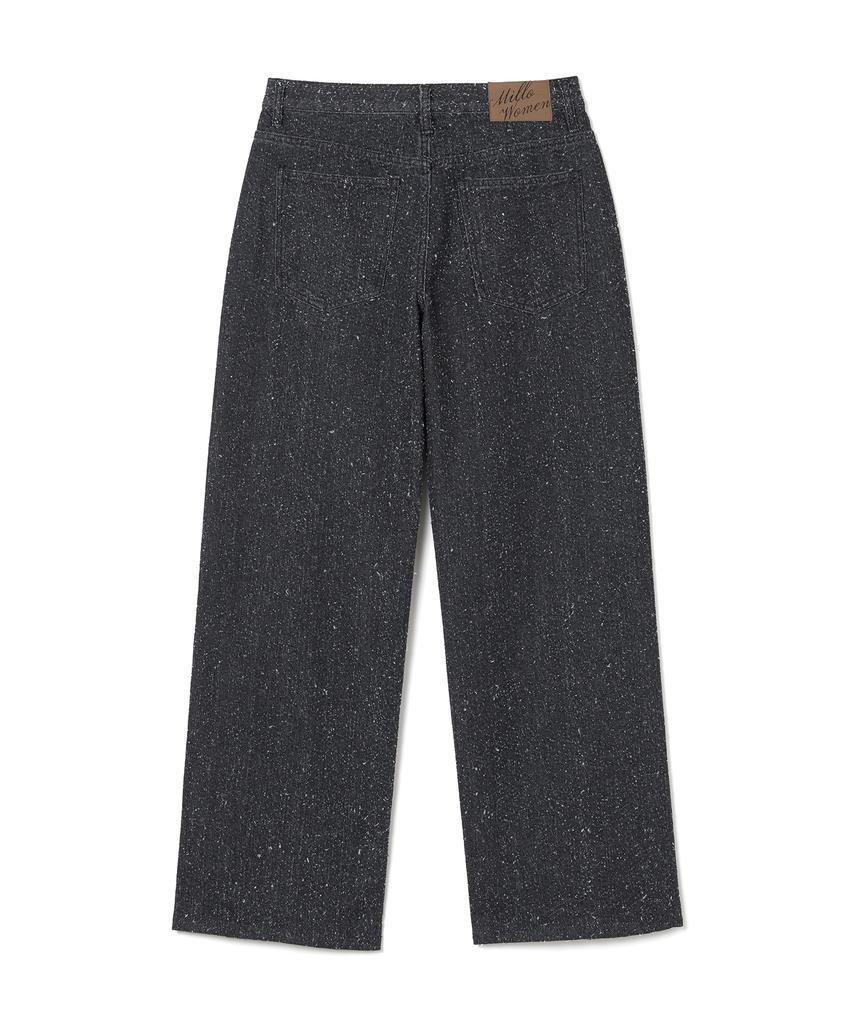 MILLO WOMEN Boucle Straight Jeans [Black]