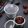 Stainless Steel Tea Infuser-Multiple Sizes Mesh Tea Strainers with Chain, Reusable Loose Leaf Tea Steepers for Teapots/Mugs