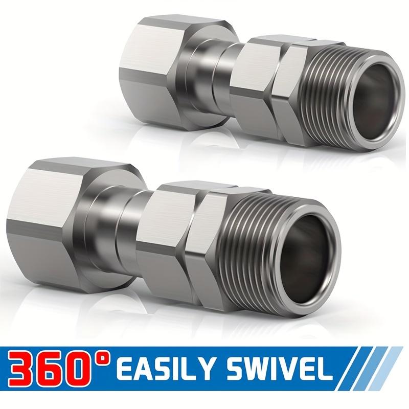 Premium Edelstahl M22 Drehanschluss 14MM/15MM: Hochdruckreiniger-Pistole Schwenkgelenk, Verhedderungsfreier Schlauchadapter