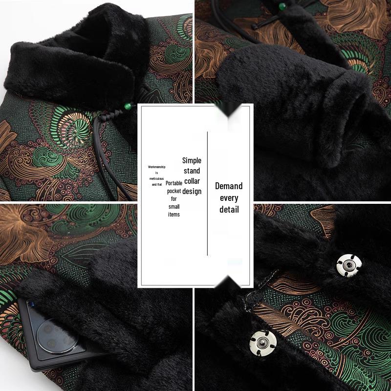 Grandma's Spring Outerwear: Stylish Collared Long-Sleeve Top for Elderly Women, Perfect for Spring and Autumn