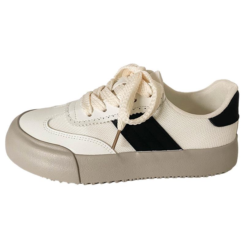 

6522 латексные стельки на толстой подошве немецкие кроссовки женская обувь летняя дышащая сетчатая обувь с круглым носком в стиле Гонконга белые туфли 40 слоновая кость