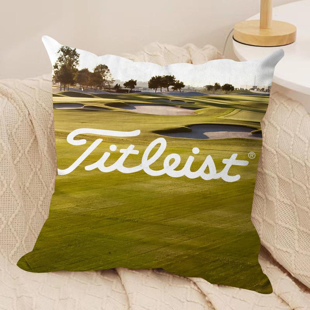 Golf Sports TTitleistS Cushion Cover Silky Short Plush Invisible Zipper Dustproof Sofa Pillow Case For Home Decor