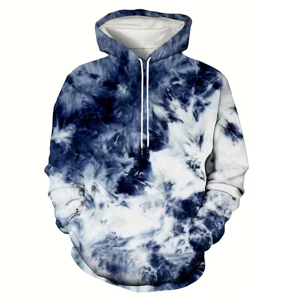 Autumn Winter Fashion Comfortable Large Colorful Creativity 3D Printed Hoodie Men's Sports Leisure Versatile with Pockets Hoodies