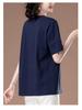 Women's Summer Plus Size Cotton T-Shirt - Loose Fit, Tummy Control, Half-Sleeve