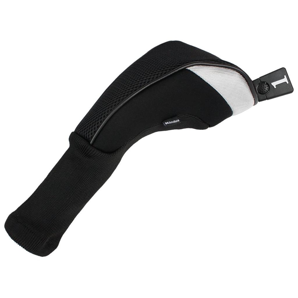 Andux Golf Club Headcovers, Set of 4, for Wood Drivers, 460cc Compatible, MT/MG30 (Black)