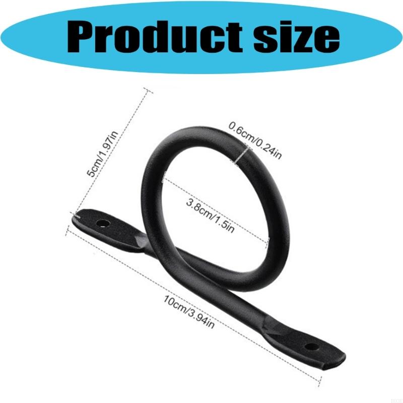 Heavy Duty Curtain Rod Brackets Curtain Rod Hook Curtain Hangers Metal Curtain Rod Holders with Screws for Home Office B03E