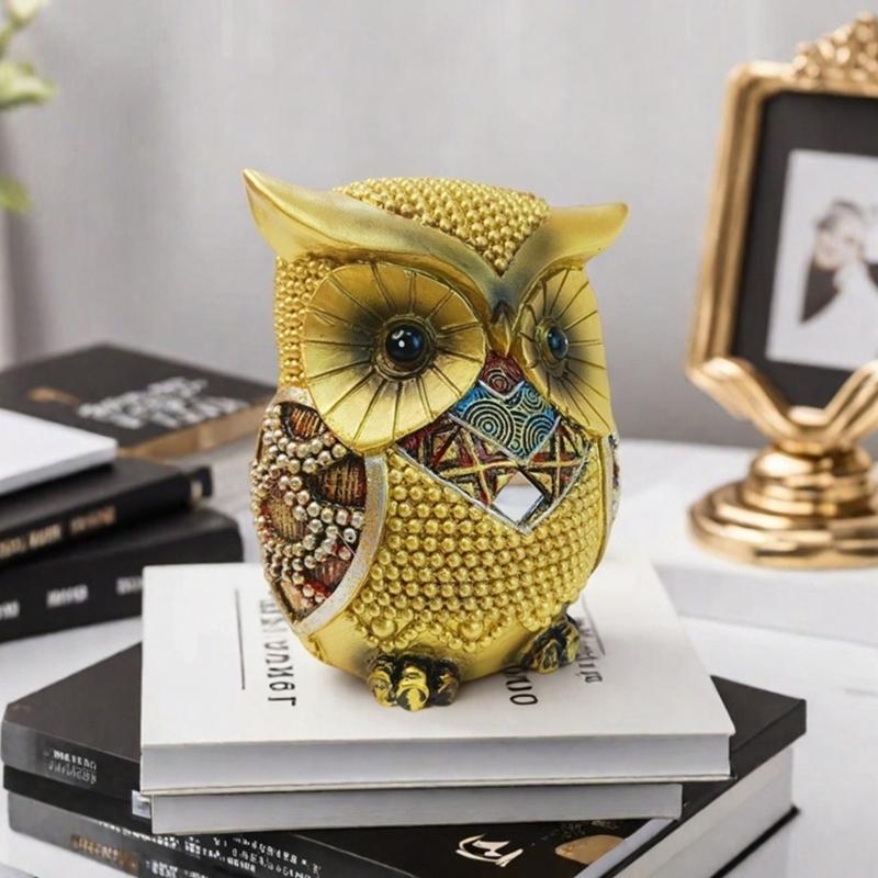 Owl Statue Home Decors Accents Small Animal Sculptures Lovely Owl Figurines for Bedroom Home Gift for Birds Lover