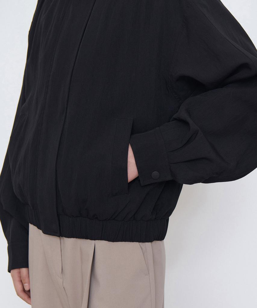 Musinsa Standard Woman Women'S Rn High Neck Shirred Blouson Jacket [Black]