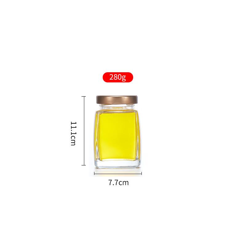 ZISIZ Glass Jam Jars with Lids, 280ml (Set of 4)