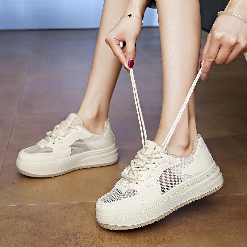 22 summer new high-value comfortable low-top board shoes breathable mesh thick-soled high-tide shoes 35