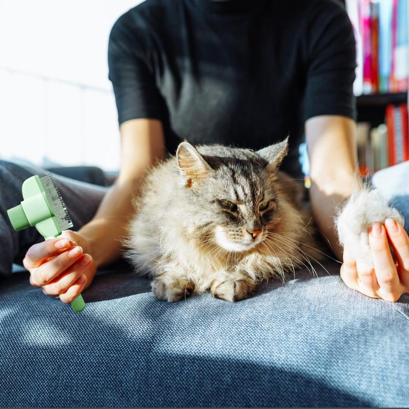 Dog Comb Pet Hair Remover Self-cleaning Cat Brush Massage Dog Brush One Click Combs For Cats Hair Knot Opening Pet Tools